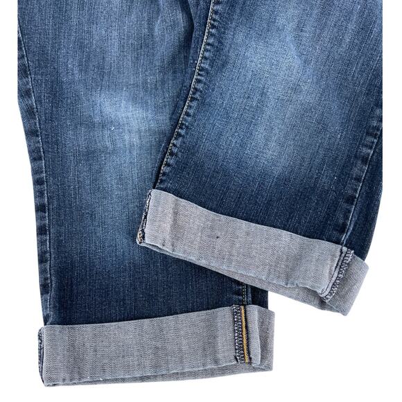 Lane Bryant Roll Cuff Denim Crop Capri Jeans Plus Size 18 Petite Triangle Blue - Picture 5 of 14